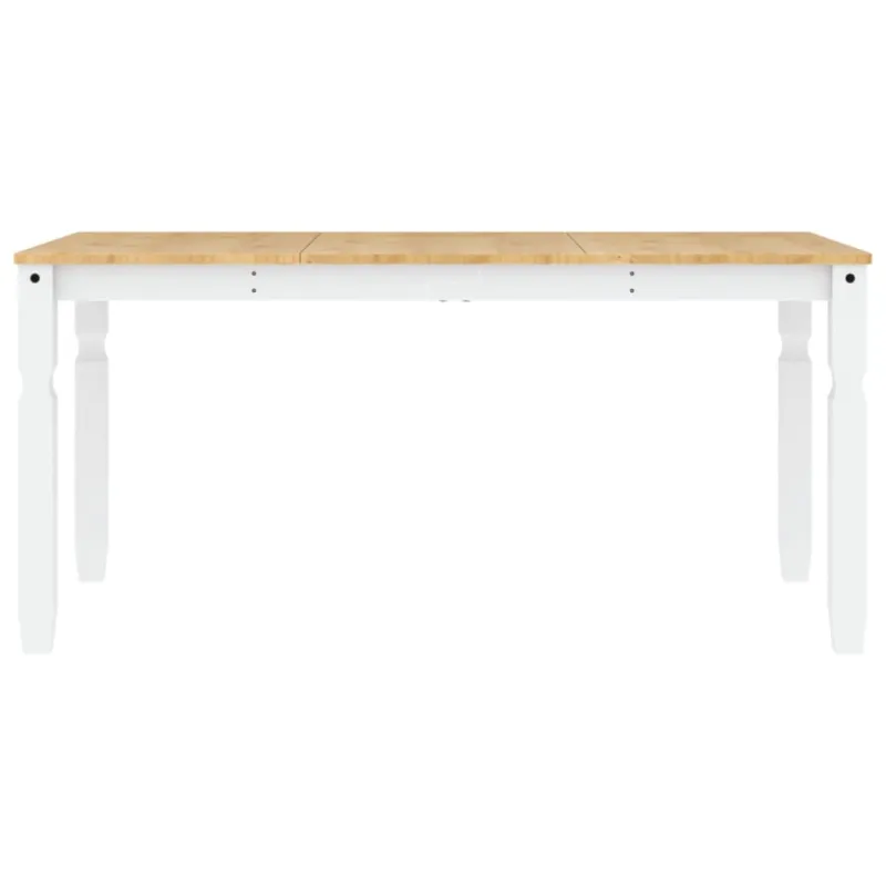 Valgomojo stalas Corona, baltas, 160x80x75cm, pušies masyvas