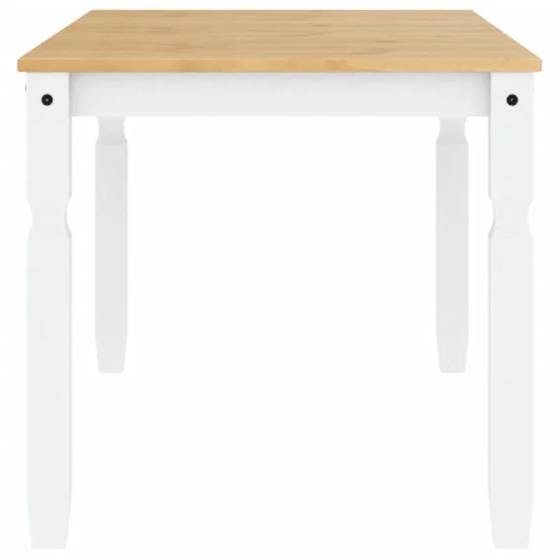 Valgomojo stalas Corona, baltas, 160x80x75cm, pušies masyvas