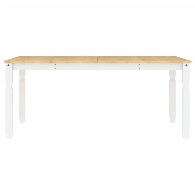 Valgomojo stalas Corona, baltas, 180x90x75cm, pušies masyvas