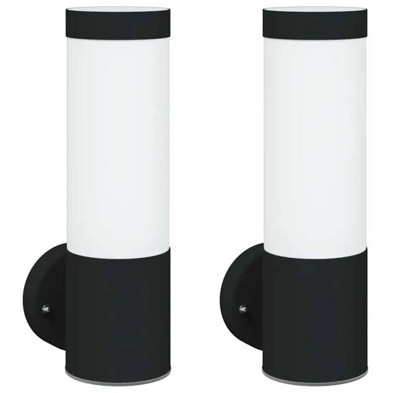Lauko sieninė lemputė 2 pcs Juoda 12 x 8,5 x 27 cm