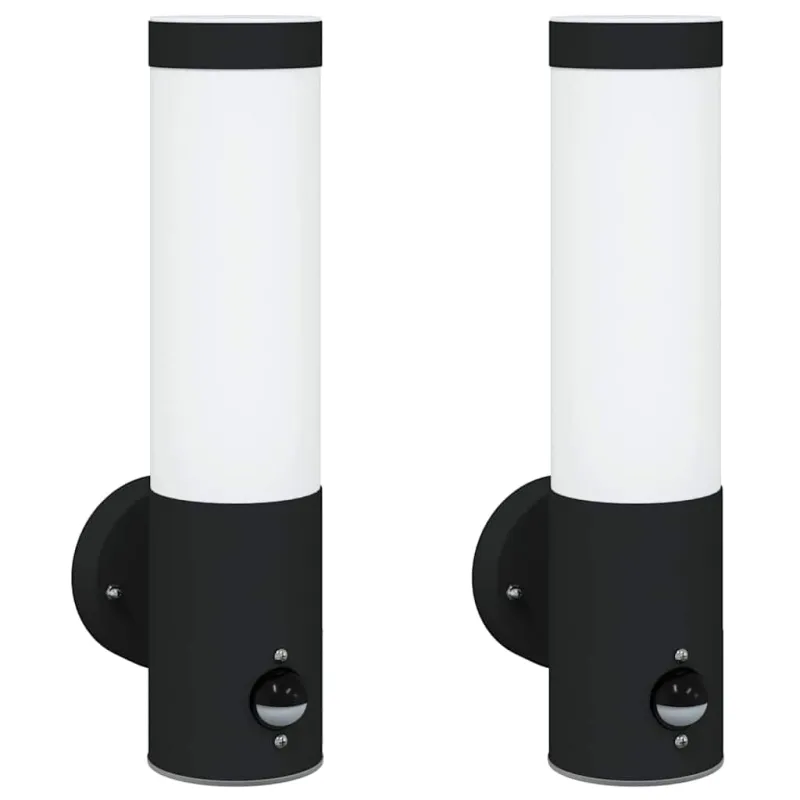 Lauko sieninė lemputė 2 pcs Juoda 12 x 8,5 x 29 cm