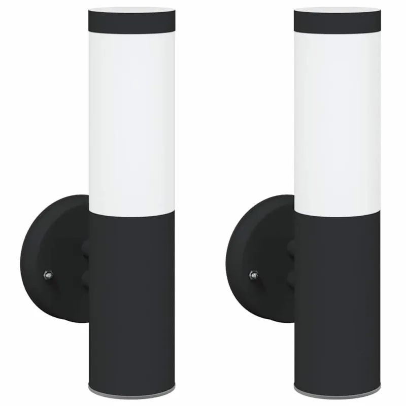 Lauko sieninė lemputė 2 pcs Juoda 15 x 7,5 x 33 cm