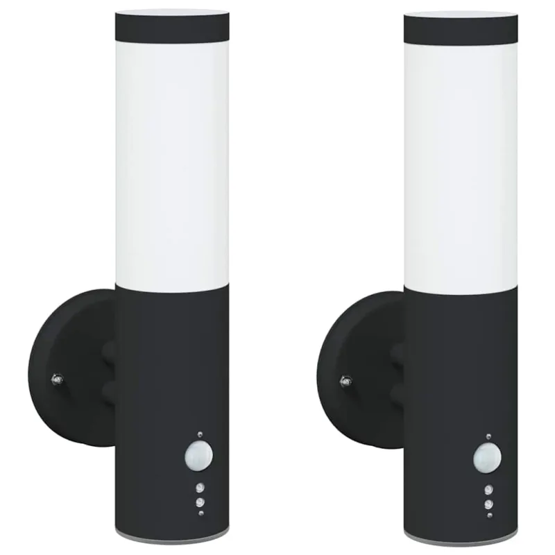 Lauko sieninė lemputė 2 pcs Juoda 15 x 7,5 x 33 cm