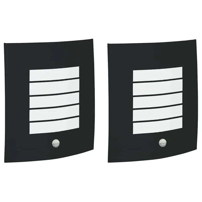 Lauko sieninė lemputė 2 pcs Juoda 23.5 x 9 x 26 cm