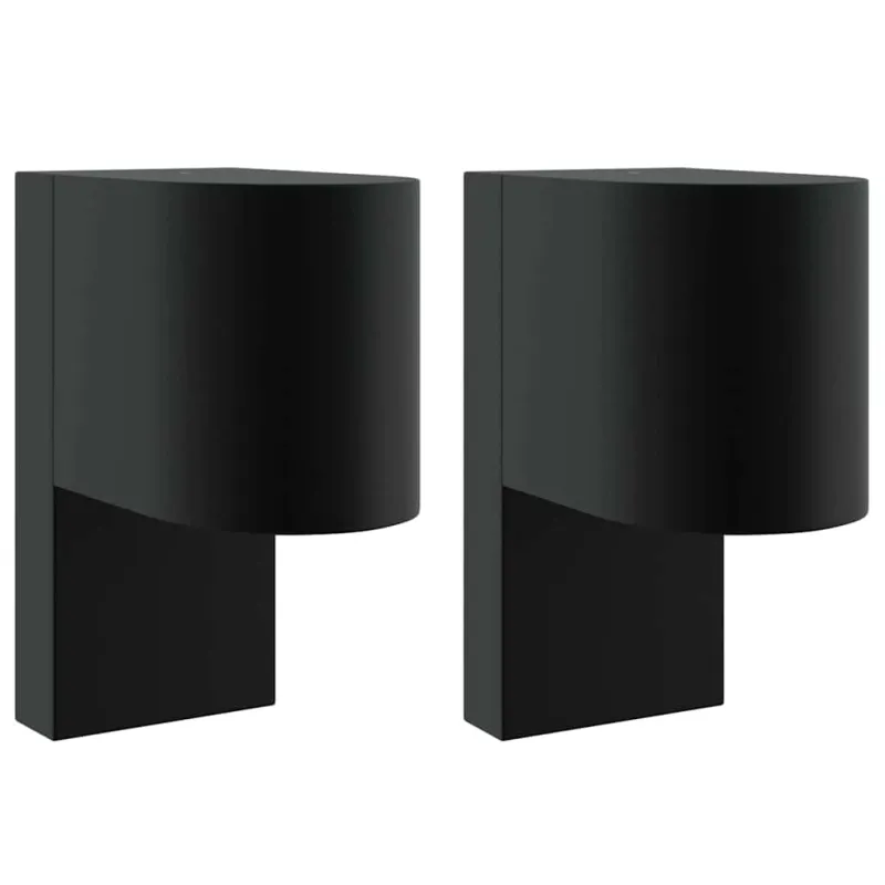 Lauko sieninė lemputė 2 pcs Juoda 12 x 7 x 15 cm