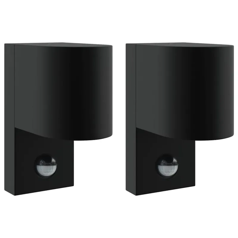 Lauko sieninė lemputė 2 pcs Juoda 12 x 7 x 15 cm