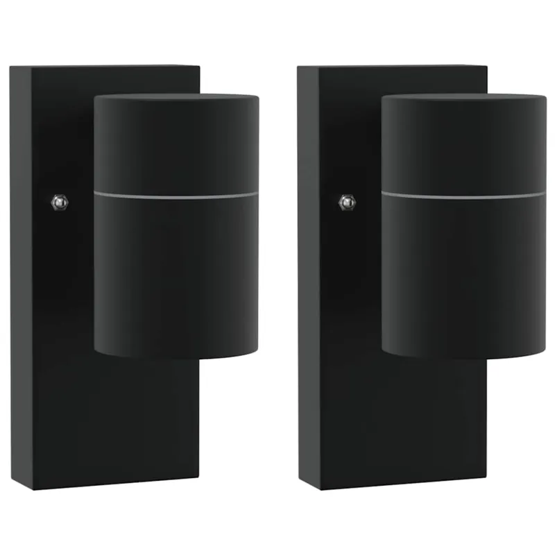 Lauko sieninė lemputė 2 pcs Juoda 6,5 x 10,5 x 16 cm