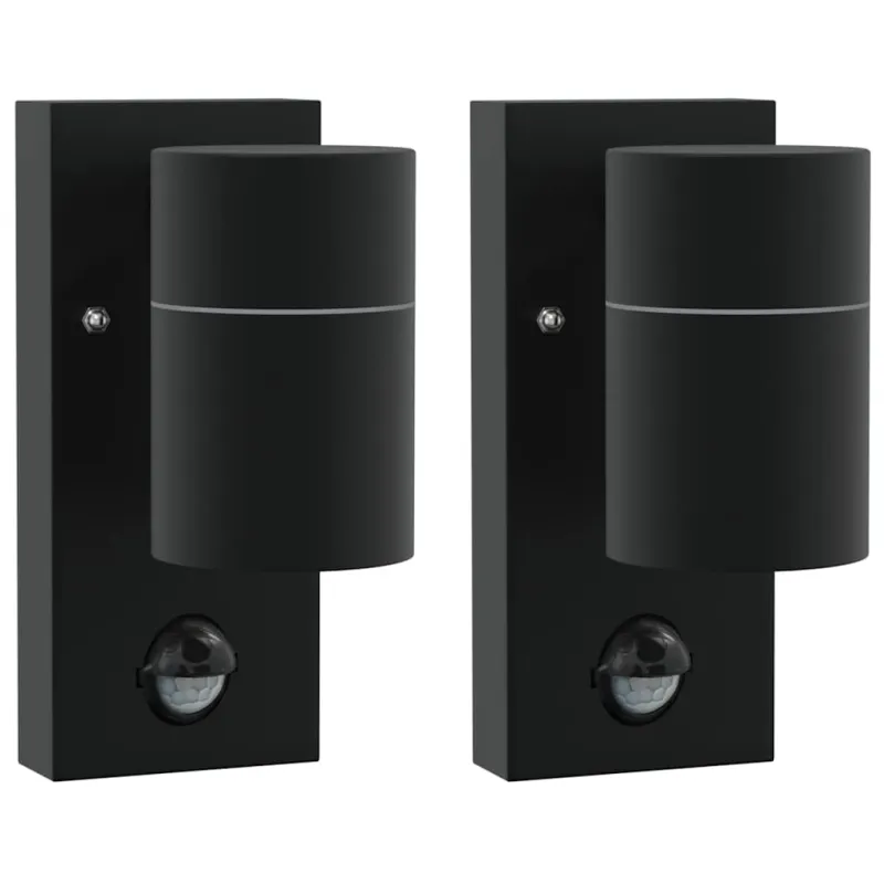 Lauko sieninė lemputė 2 pcs Juoda 6,5 x 10,5 x 16 cm