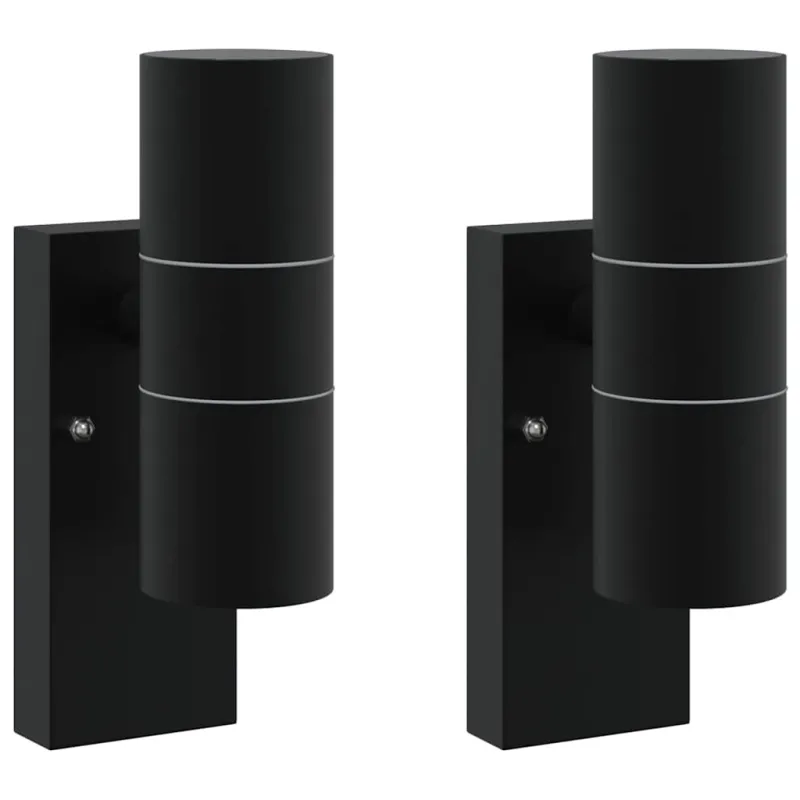 Lauko sieninė lemputė 2 pcs Juoda 7 x 10 x 22 cm