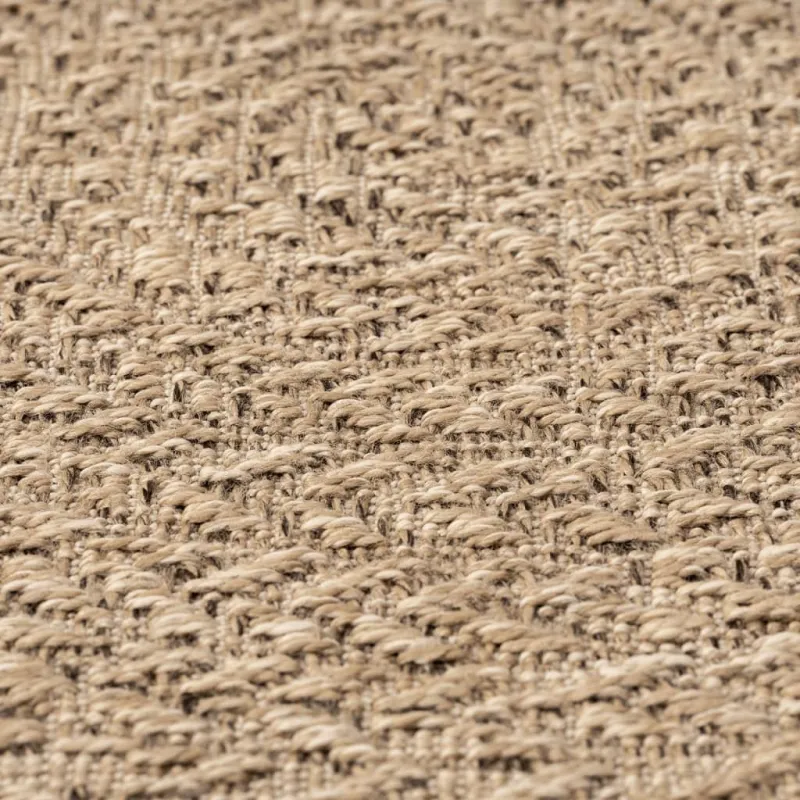 Kilimas ZIZUR, 200cm skersmens, džiuto imitacija, vidaus/lauko