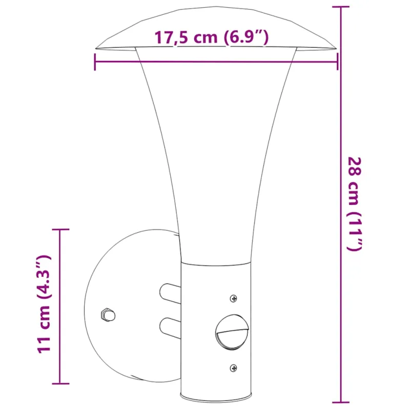 Lauko šviestuvai su jutikliais, 2vnt., juodi, plienas