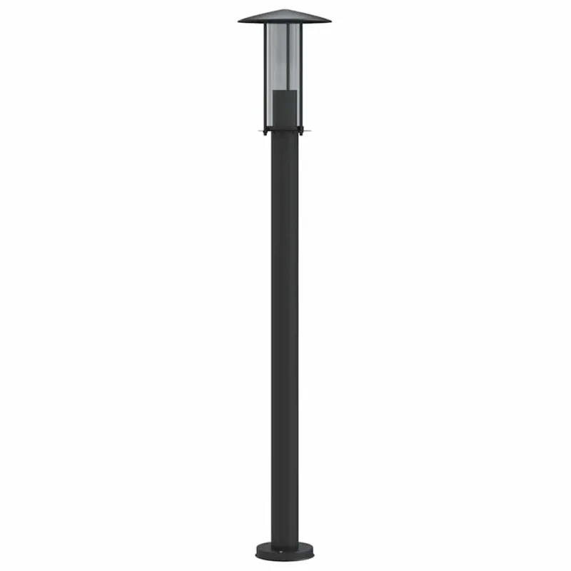 Lauko šviestuvai, 3vnt., juodi, 100cm, nerūdijantis plienas