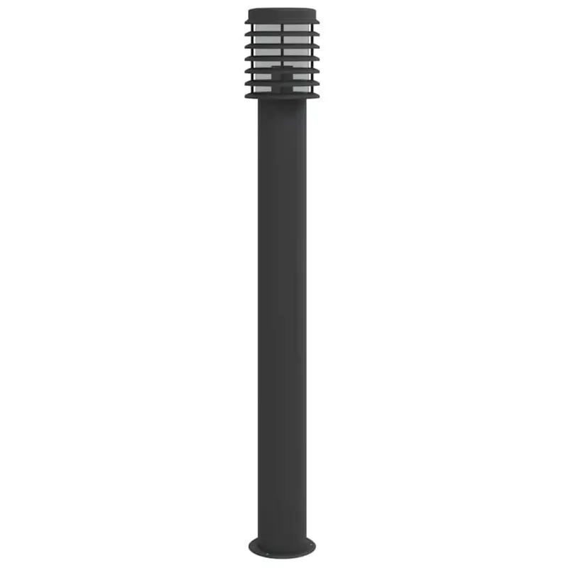 Lauko šviestuvai, 3vnt., juodi, 110cm, nerūdijantis plienas