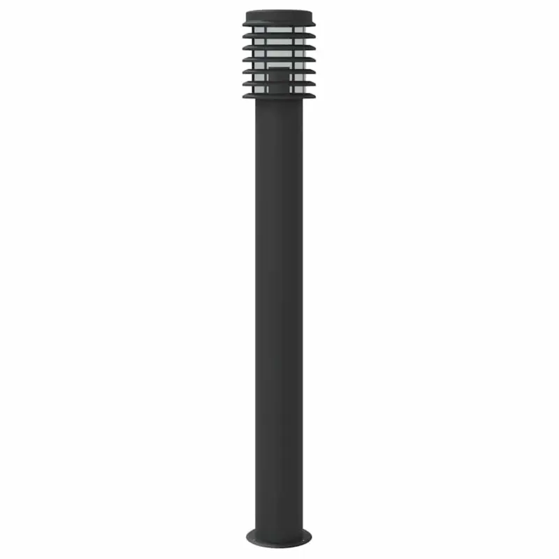 Lauko šviestuvai, 3vnt., juodi, 110cm, nerūdijantis plienas