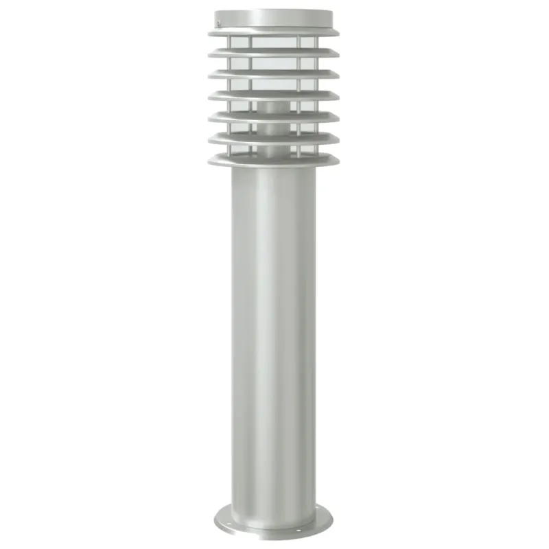Lauko šviestuvai su jutikliu, 3vnt., sidabriniai, 60cm, plienas