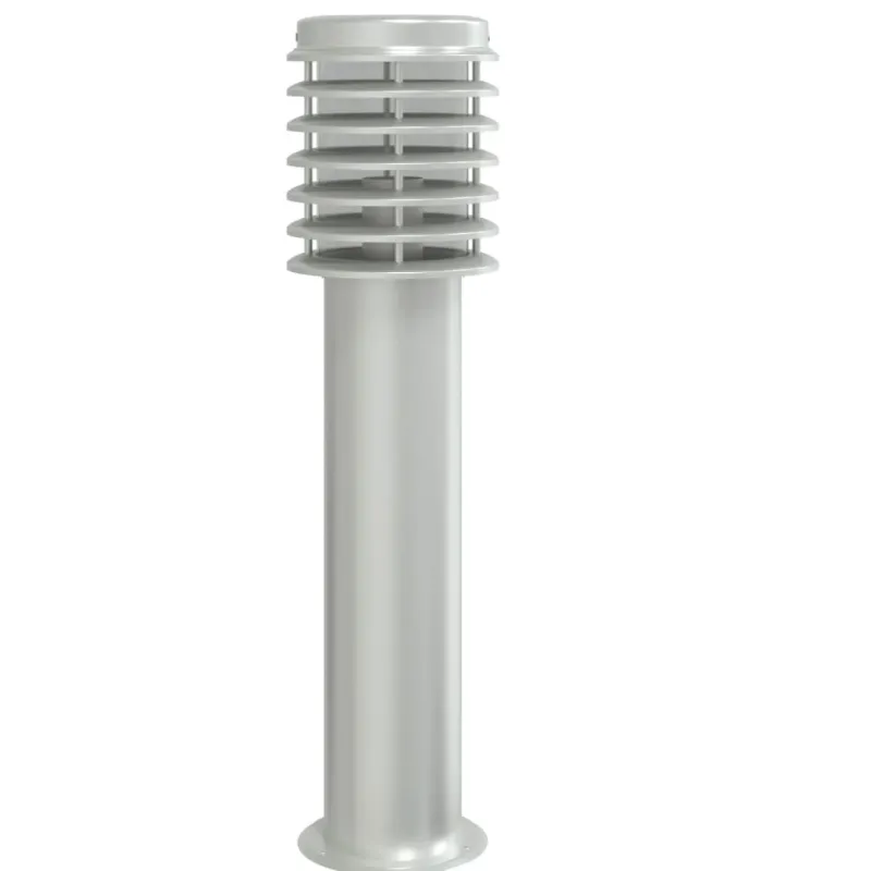 Lauko šviestuvai su išvedimu, 3vnt., sidabriniai, 60cm, plienas