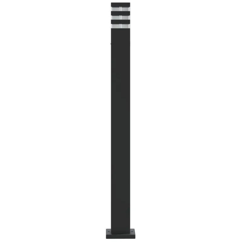 Lauko šviestuvai, 3vnt., juodi, 110cm, aliuminis