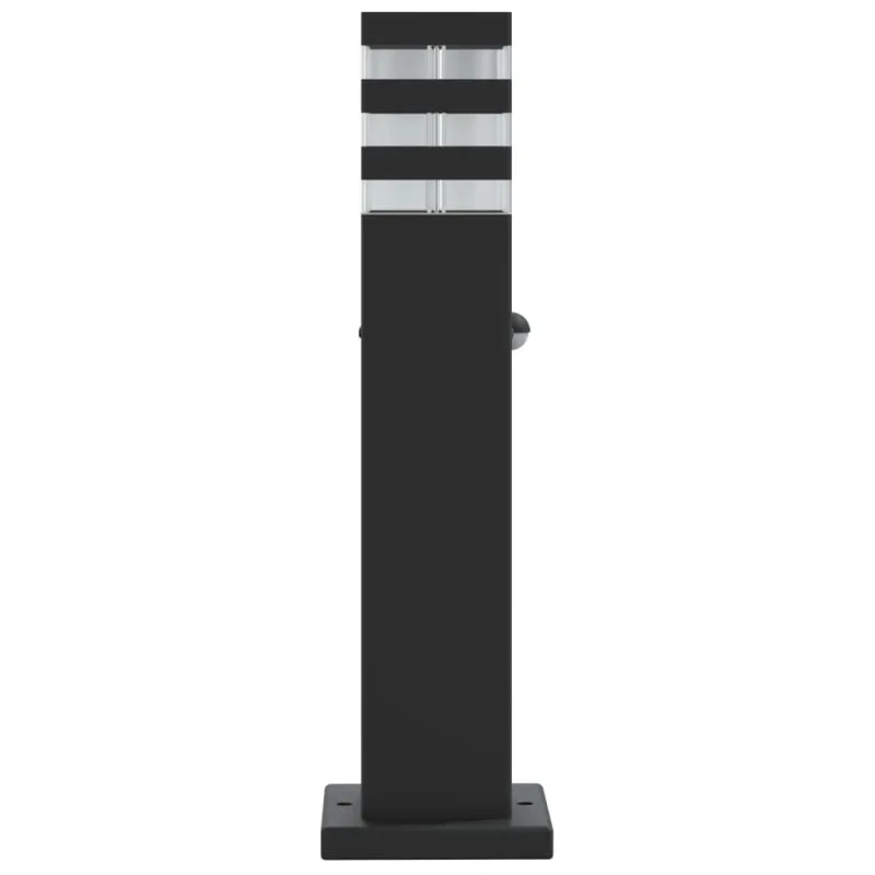 Lauko šviestuvas su jutikliu, 3vnt., juodi, 50cm, aliuminis