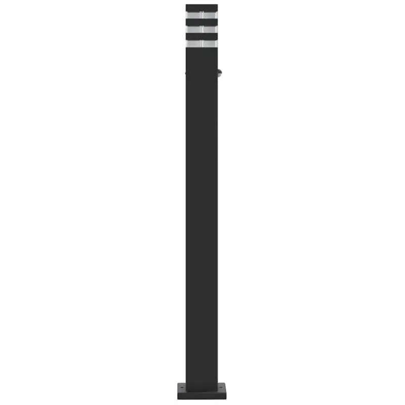 Lauko šviestuvas su jutikliu, 3vnt., juodi, 110cm, aliuminis