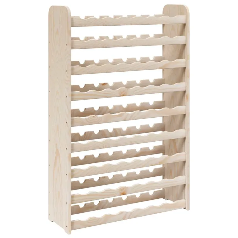 Vyno butelių stovas, 72,5x25x111,5cm, pušies medienos masyvas