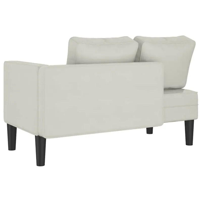 Poilsio sofa su pagalvėlėmis, kreminės spalvos, aksomas