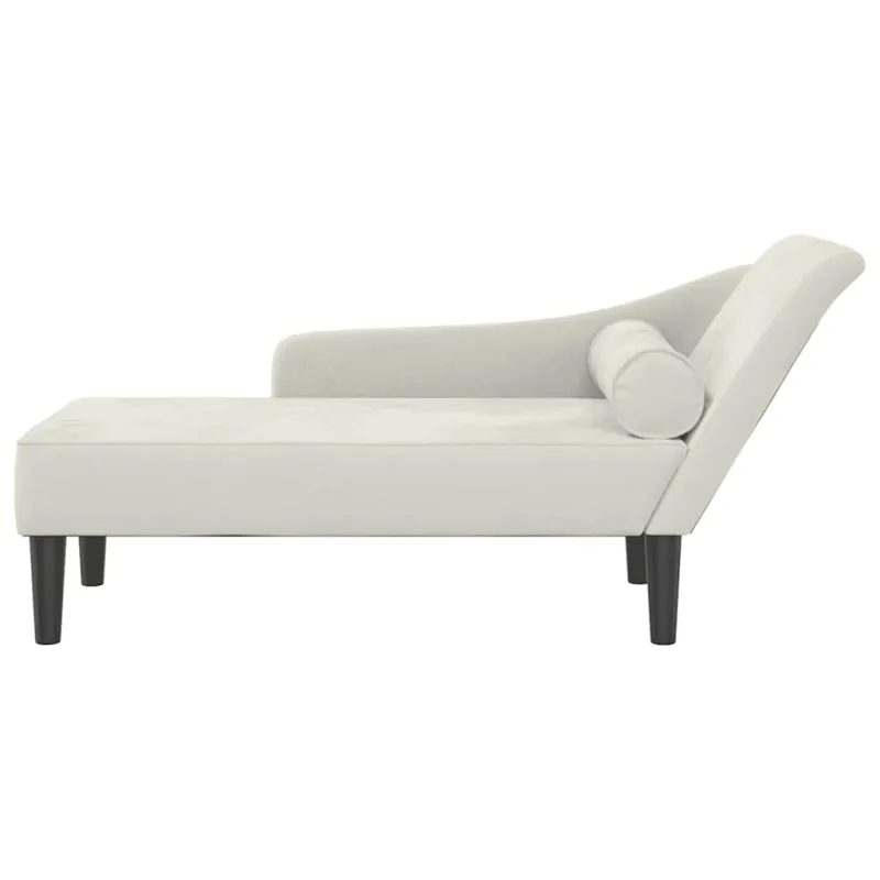 Poilsio sofa su pagalvėlėmis, kreminės spalvos, aksomas