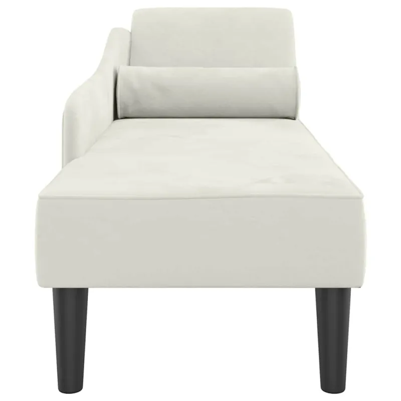 Poilsio sofa su pagalvėlėmis, kreminės spalvos, aksomas