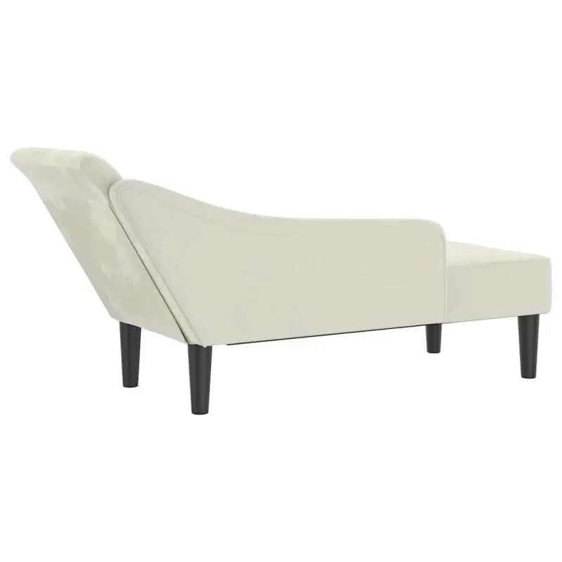 Poilsio sofa su pagalvėlėmis, kreminės spalvos, aksomas