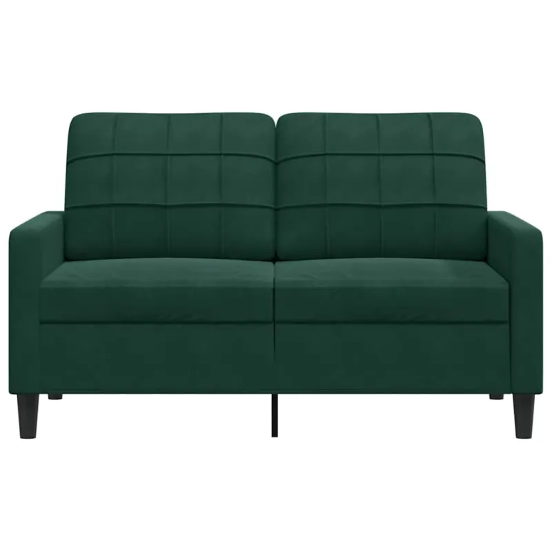 Dvivietė sofa, tamsiai žalios spalvos, 120cm, aksomas