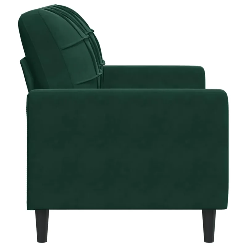Dvivietė sofa, tamsiai žalios spalvos, 120cm, aksomas