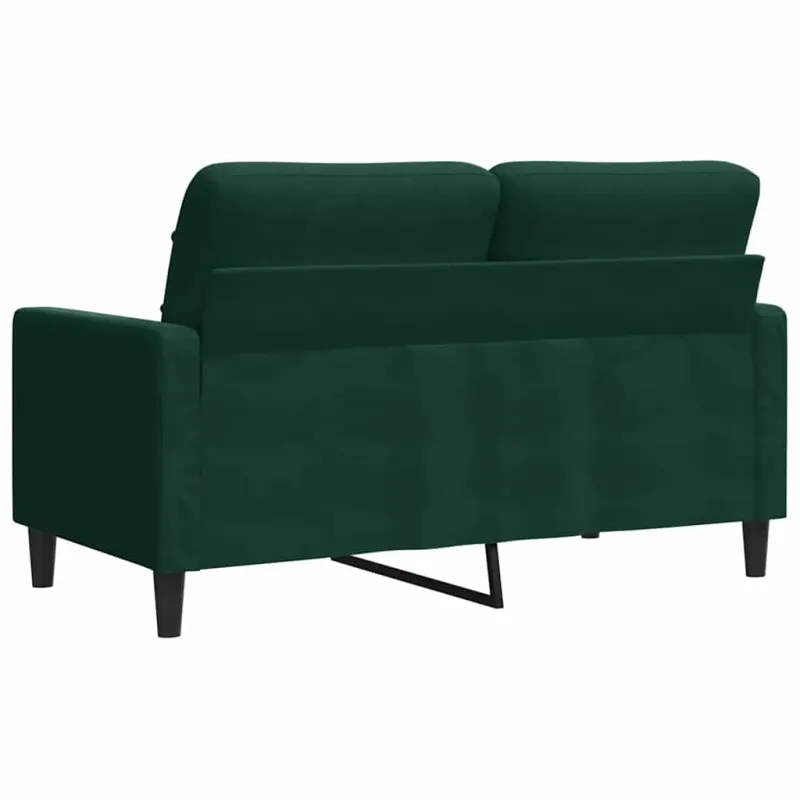 Dvivietė sofa, tamsiai žalios spalvos, 120cm, aksomas