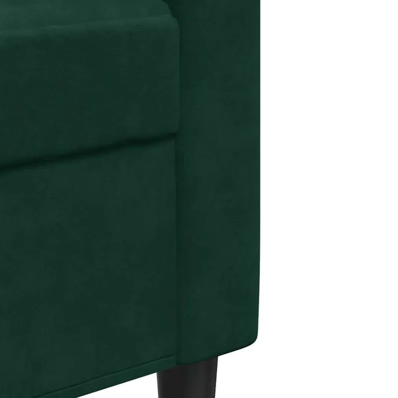 Dvivietė sofa, tamsiai žalios spalvos, 120cm, aksomas