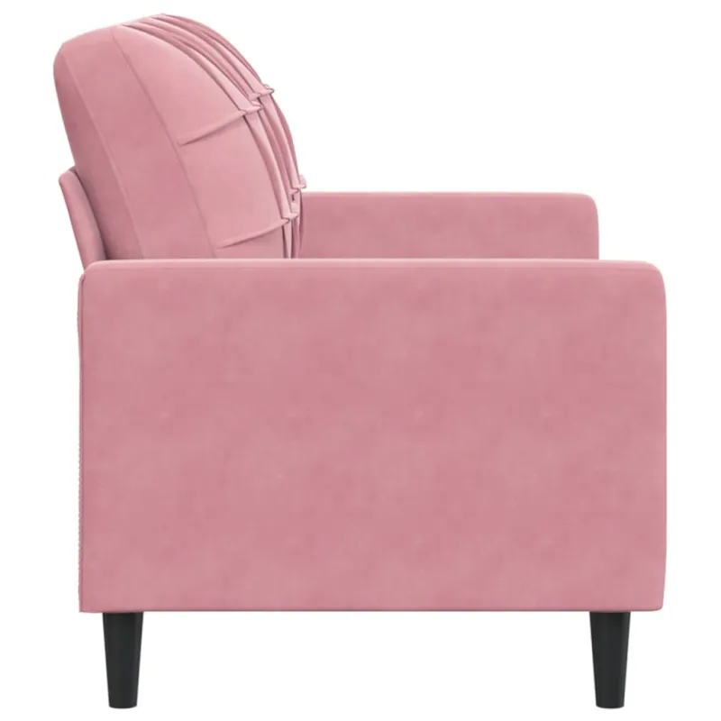 Dvivietė sofa, rožinės spalvos, 120cm, aksomas