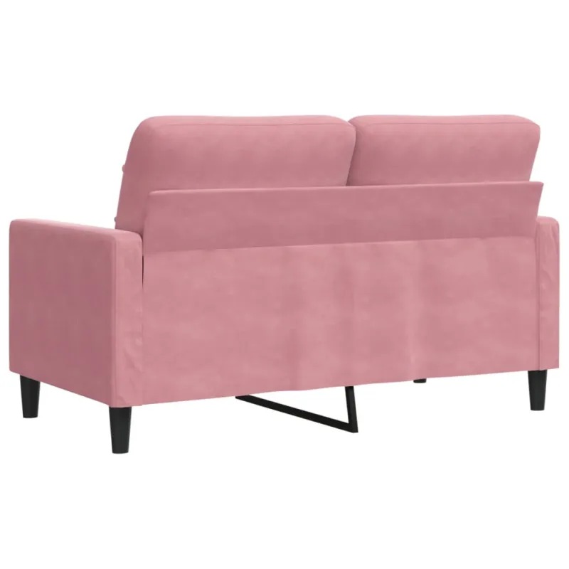 Dvivietė sofa, rožinės spalvos, 120cm, aksomas