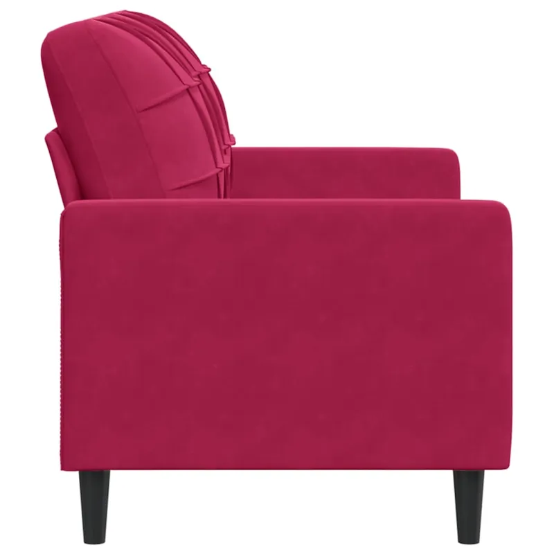 Dvivietė sofa, raudonojo vyno spalvos, 120cm, aksomas