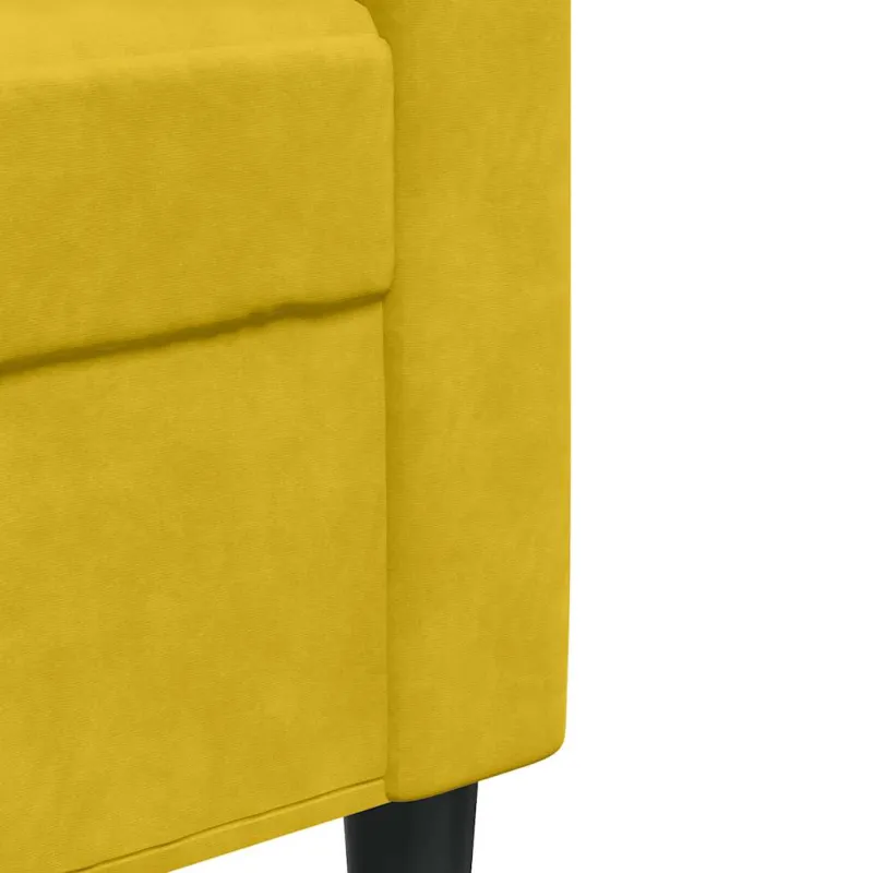 Dvivietė sofa, geltonos spalvos, 120cm, aksomas