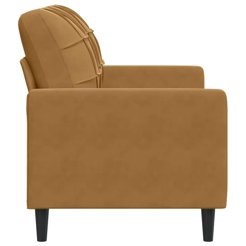 Dvivietė sofa, rudos spalvos, 120cm, aksomas