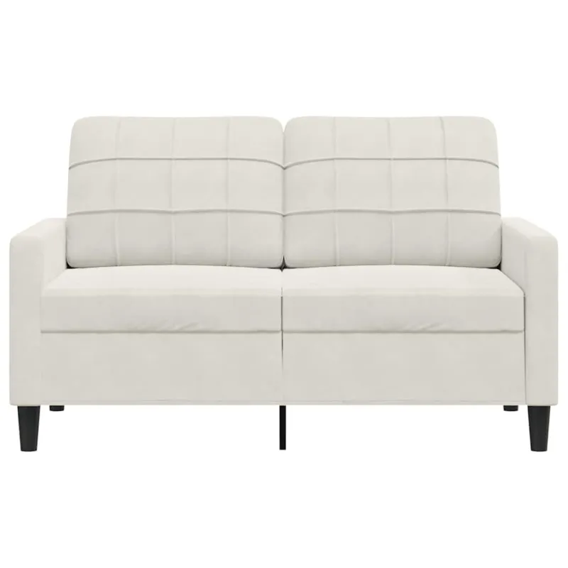 Dvivietė sofa, kreminės spalvos, 120cm, aksomas