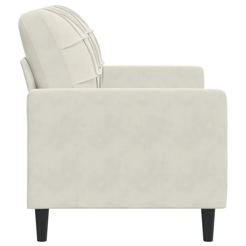 Dvivietė sofa, kreminės spalvos, 120cm, aksomas