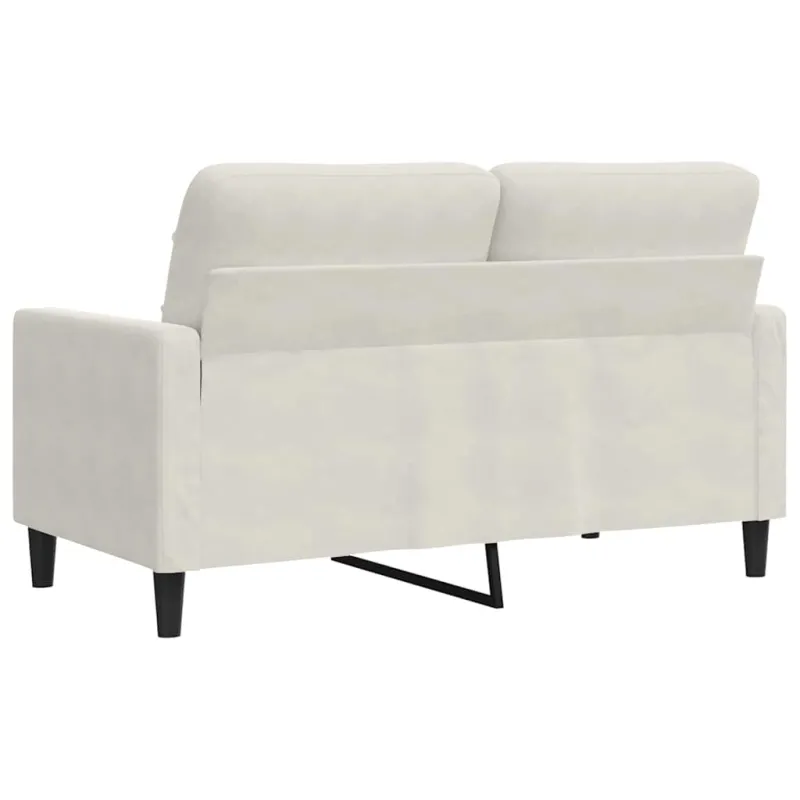 Dvivietė sofa, kreminės spalvos, 120cm, aksomas
