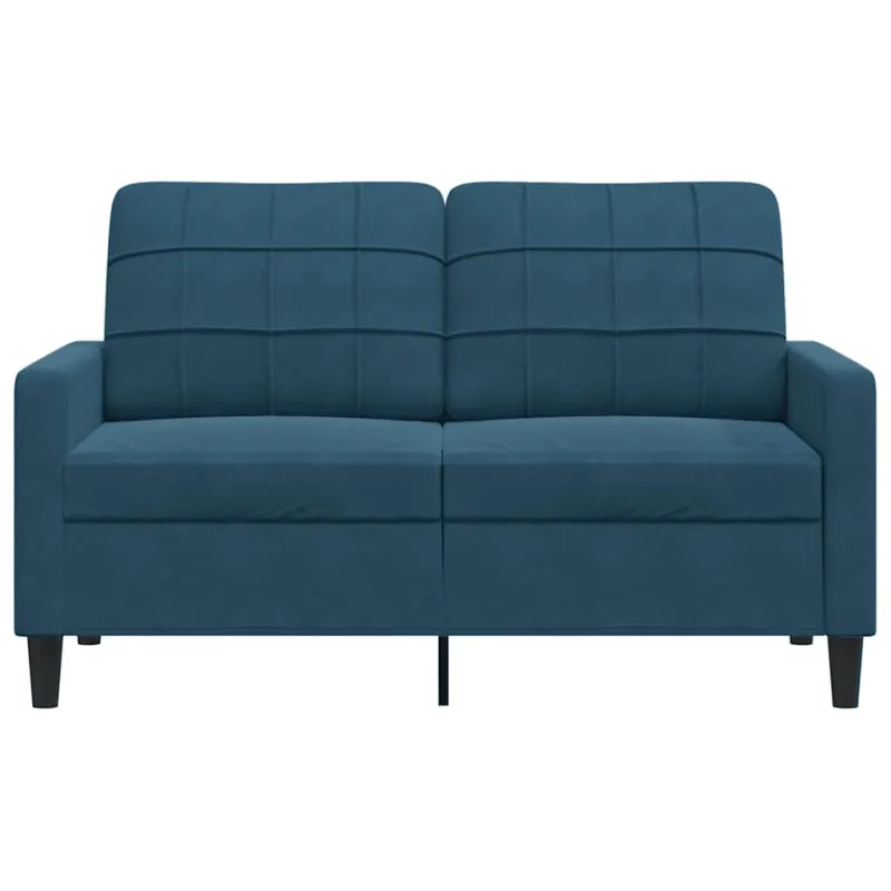 Dvivietė sofa, mėlynos spalvos, 120cm, aksomas
