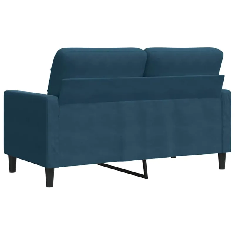 Dvivietė sofa, mėlynos spalvos, 120cm, aksomas