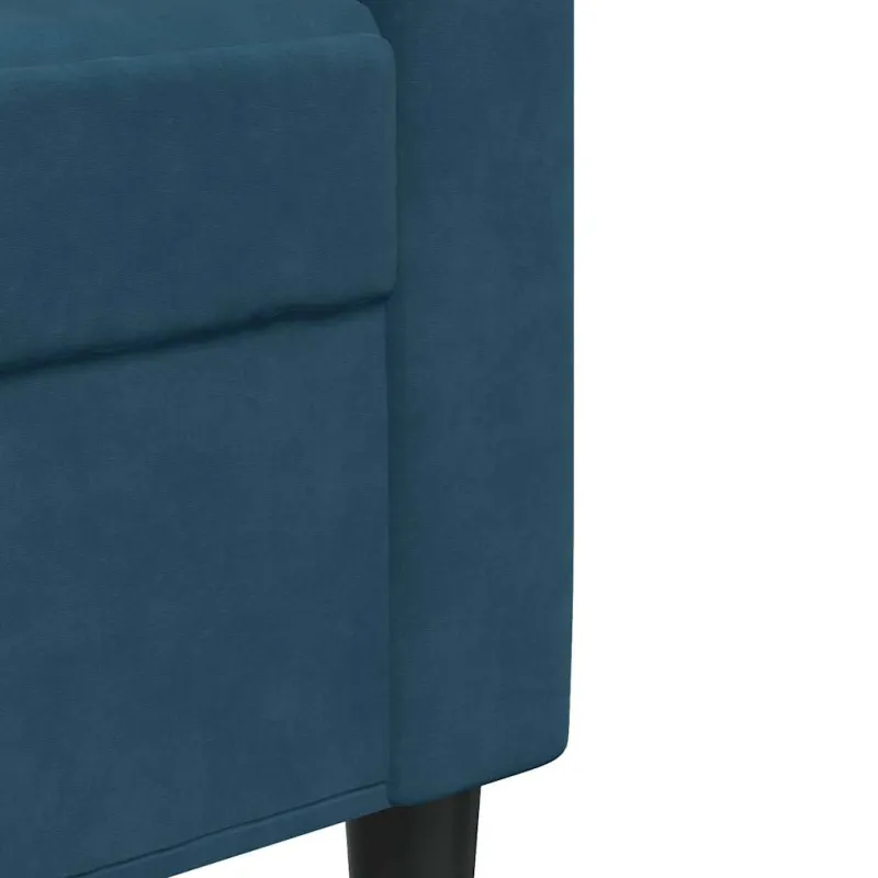 Dvivietė sofa, mėlynos spalvos, 120cm, aksomas
