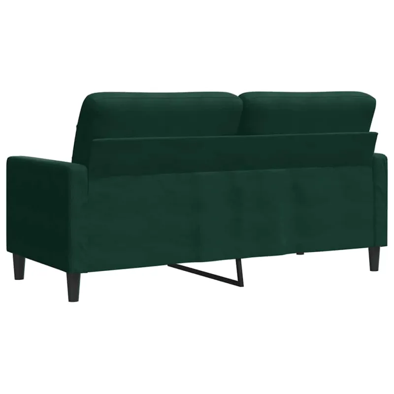 Dvivietė sofa, tamsiai žalios spalvos, 140cm, aksomas