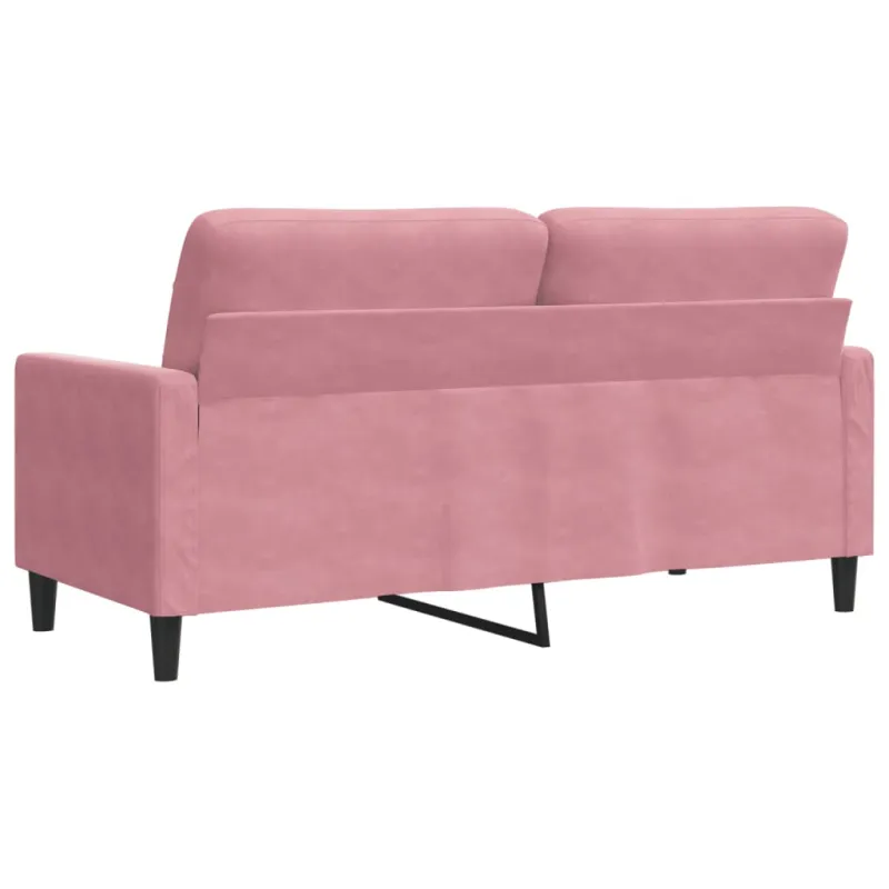 Dvivietė sofa, rožinės spalvos, 140cm, aksomas