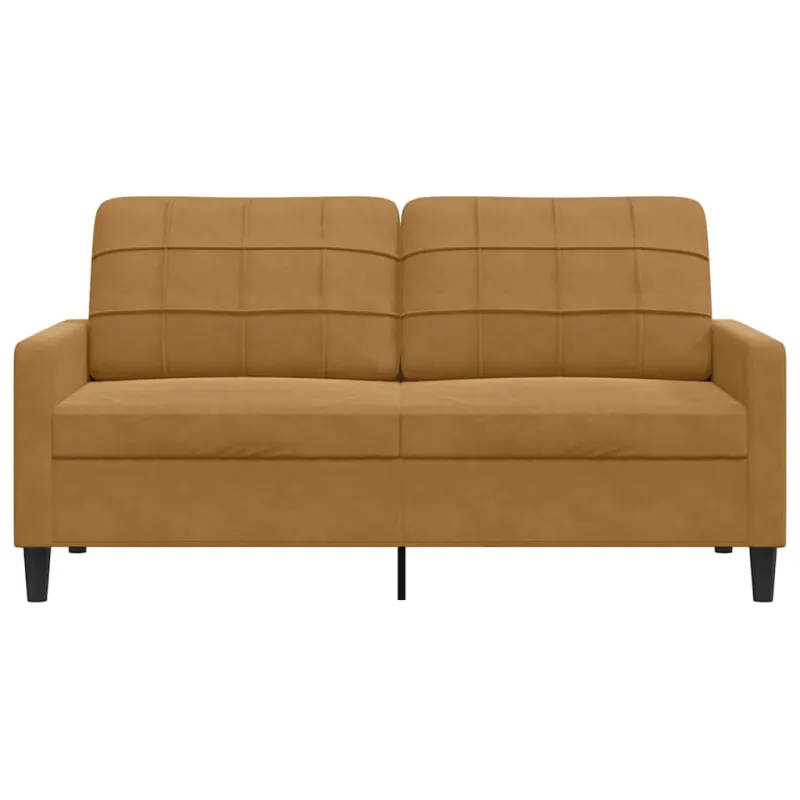 Dvivietė sofa, rudos spalvos, 140cm, aksomas