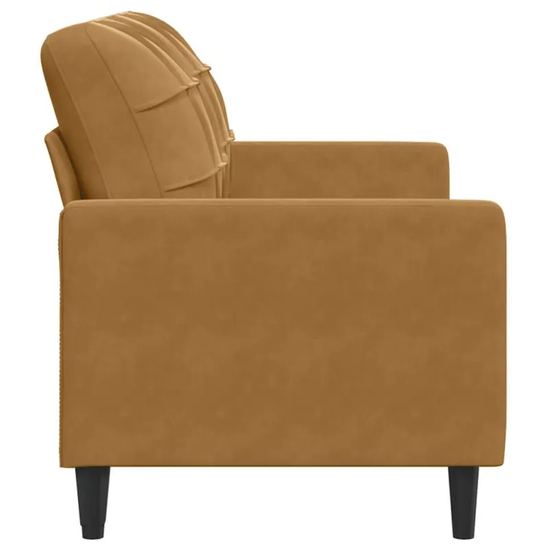Dvivietė sofa, rudos spalvos, 140cm, aksomas