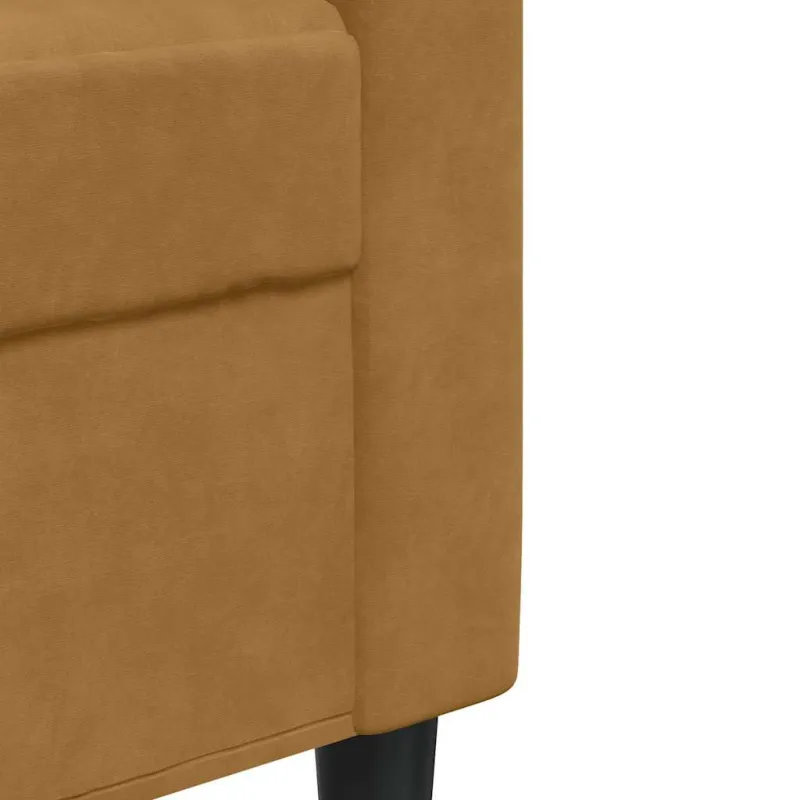 Dvivietė sofa, rudos spalvos, 140cm, aksomas