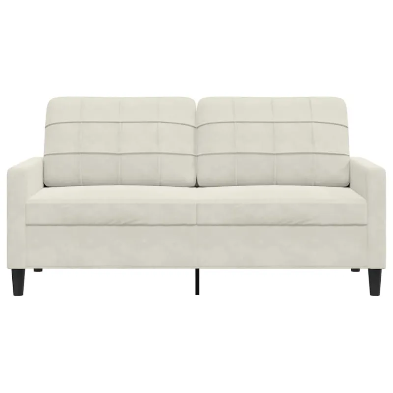 Dvivietė sofa, kreminės spalvos, 140cm, aksomas