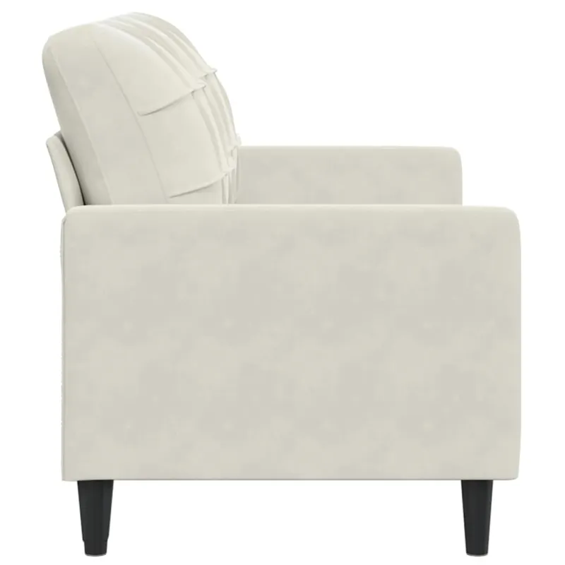 Dvivietė sofa, kreminės spalvos, 140cm, aksomas